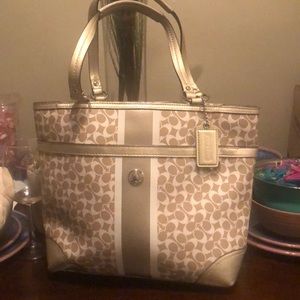 Coach signature shoulder bag